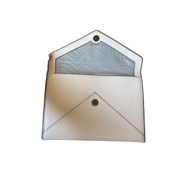 REBECCA MINKOFF Envelope Leo Clutch with Zipper Trim Barely Pink - Picture 8 of 9